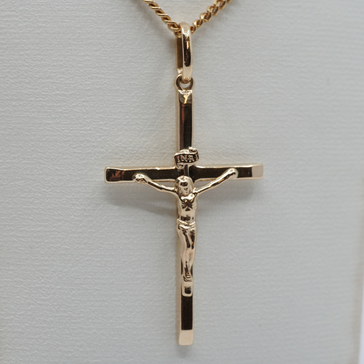 14K Gold Crucifix Pendant
