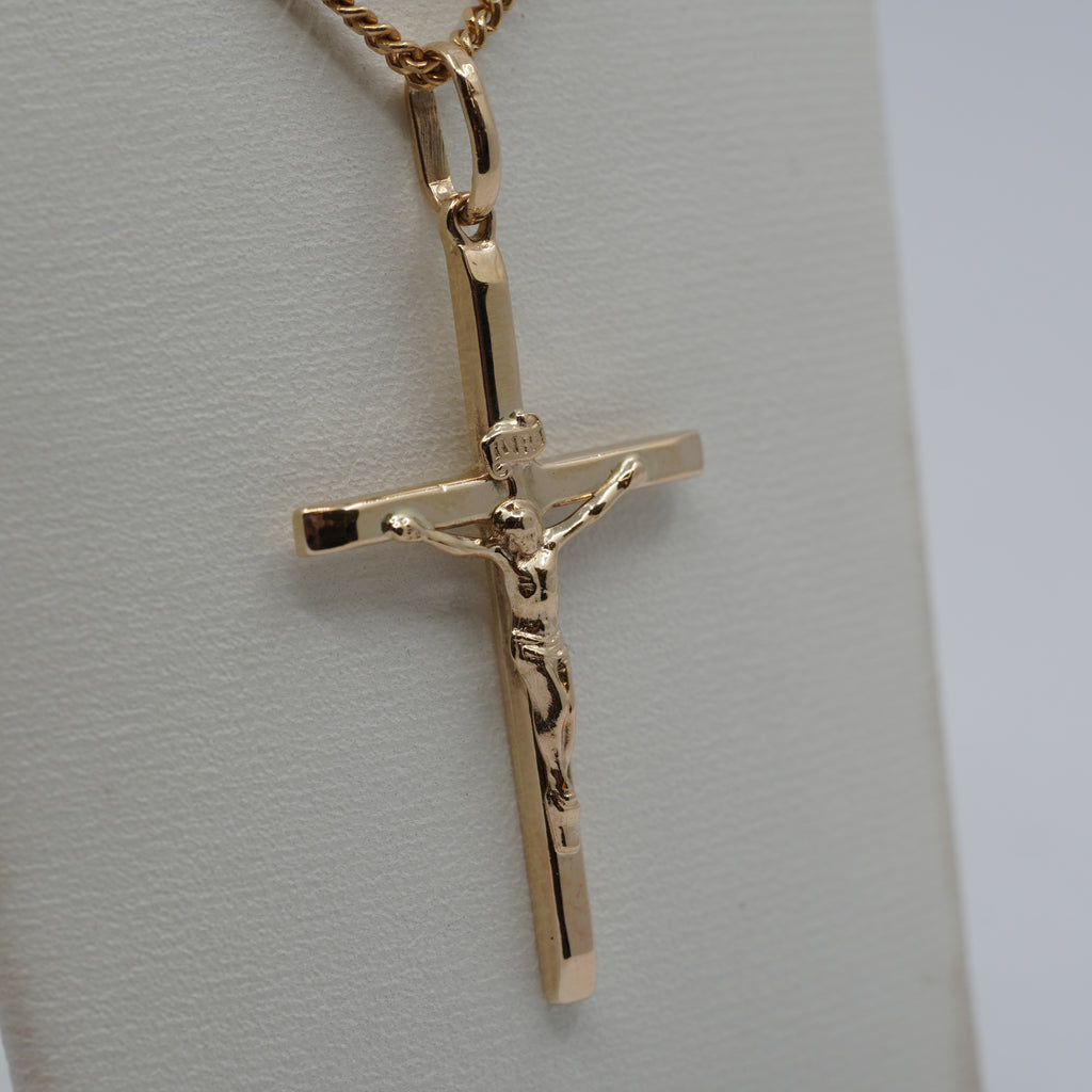 14K Gold Crucifix Pendant