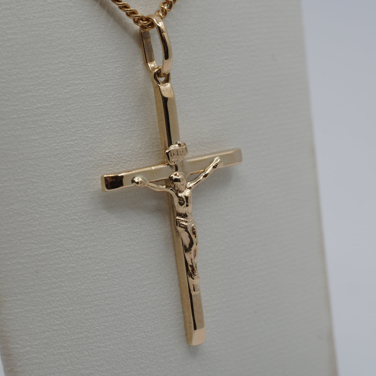 14K Gold Crucifix Pendant