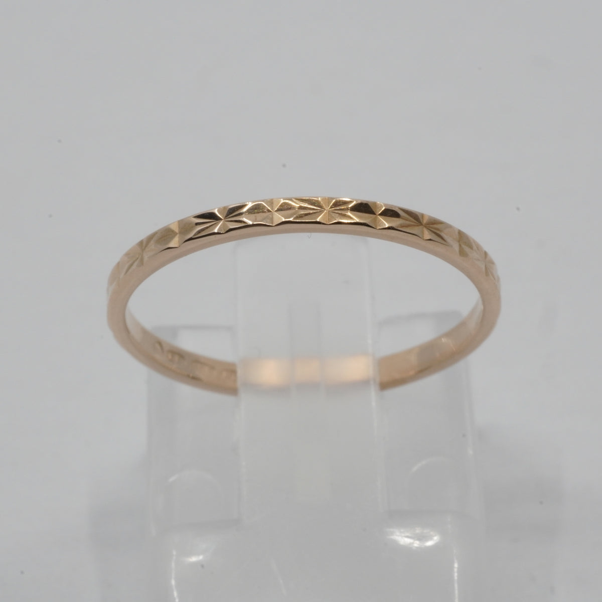 Vintage 14K Gold Patterned Band Ring