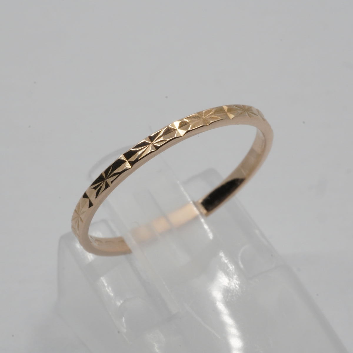 Vintage 14K Gold Patterned Band Ring