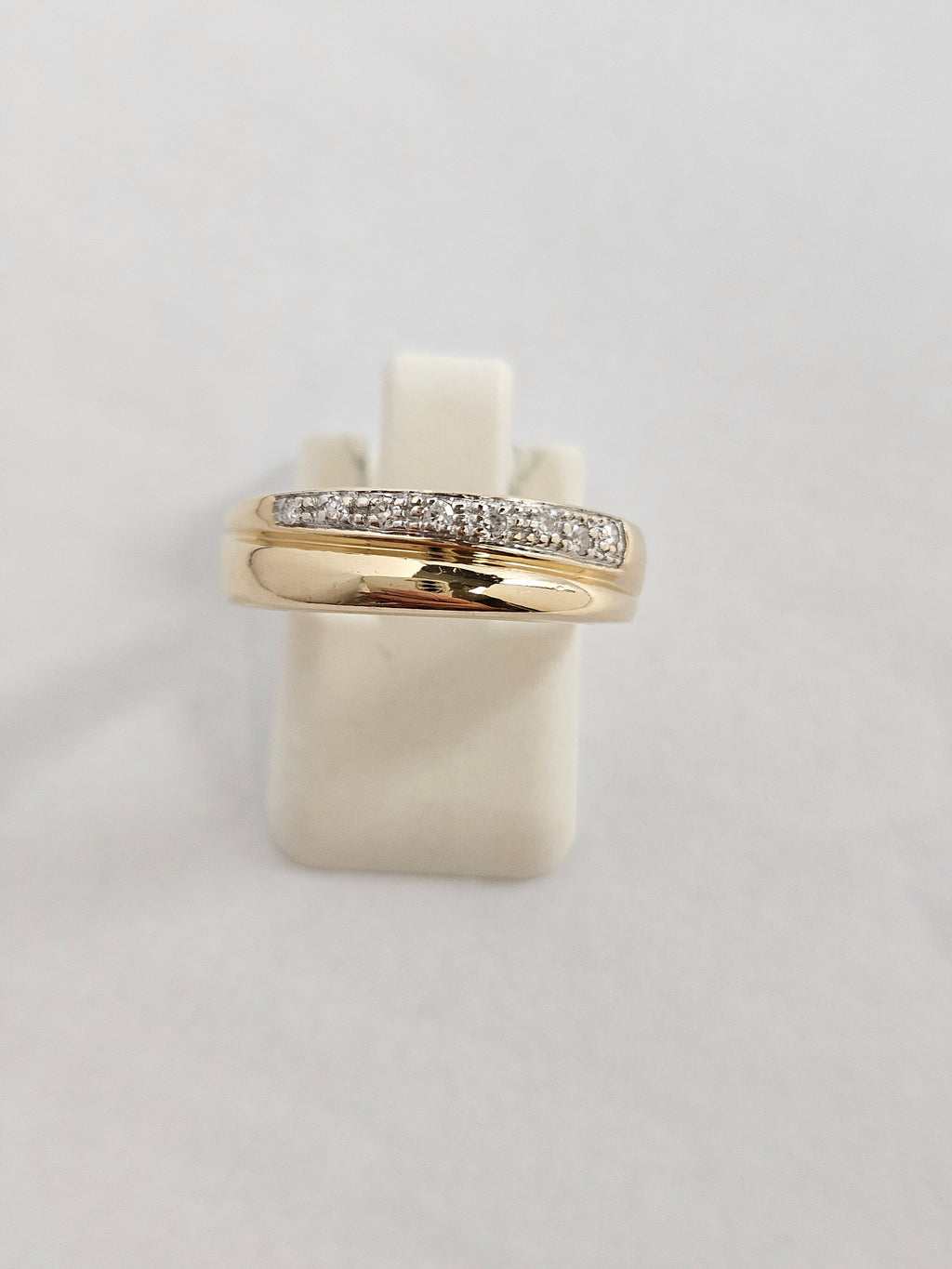 14K Two-Tone Gold 8 Diamond Ring