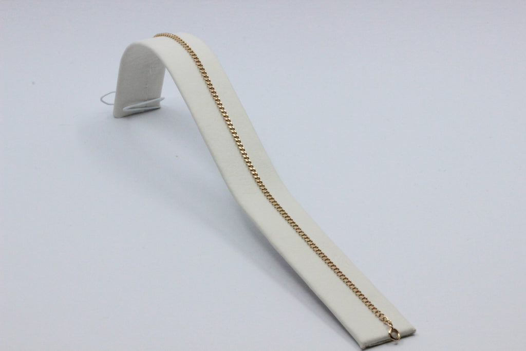 14K Gold Chain Bracelet- 21 cm
