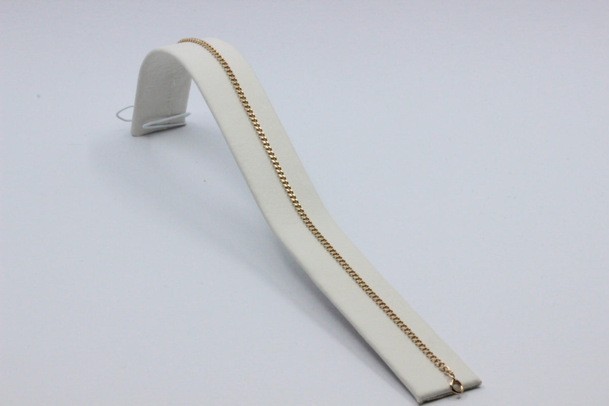 14K Gold Chain Bracelet- 21 cm