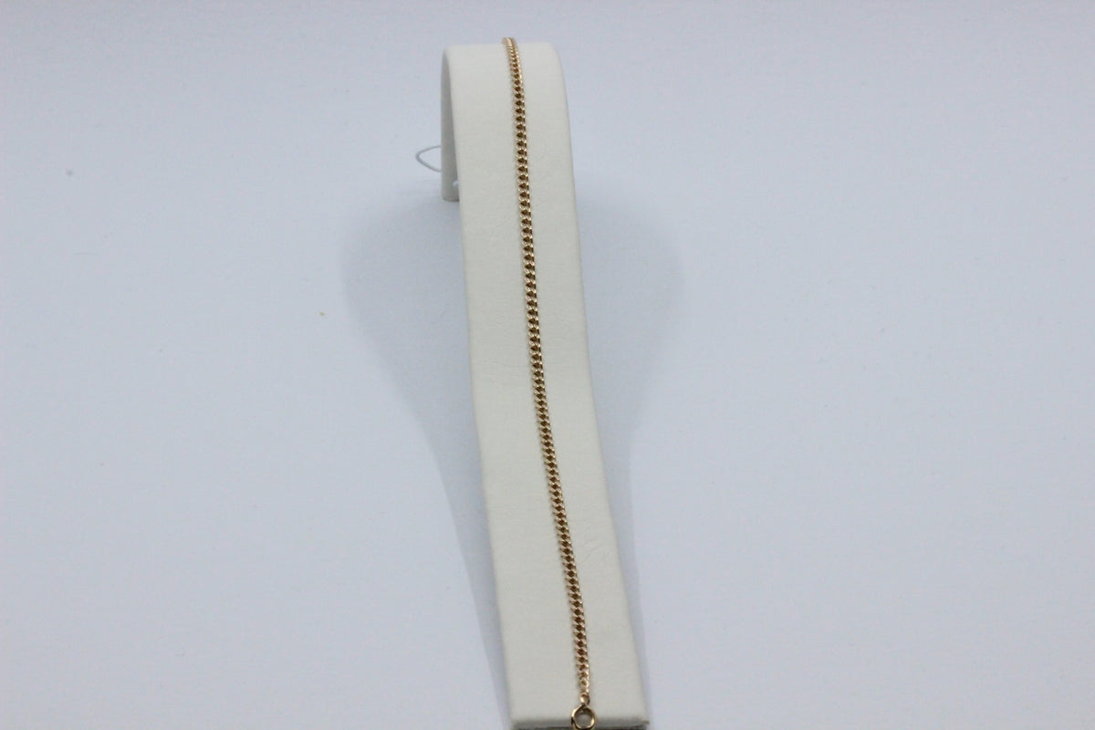 14K Gold Chain Bracelet- 21 cm
