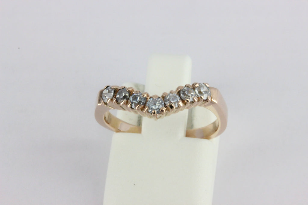 14K Gold Diamond Wave Ring
