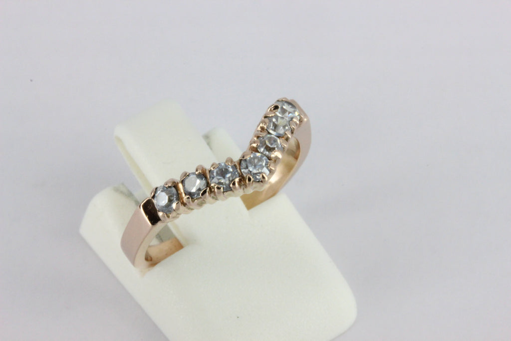 14K Gold Diamond Wave Ring