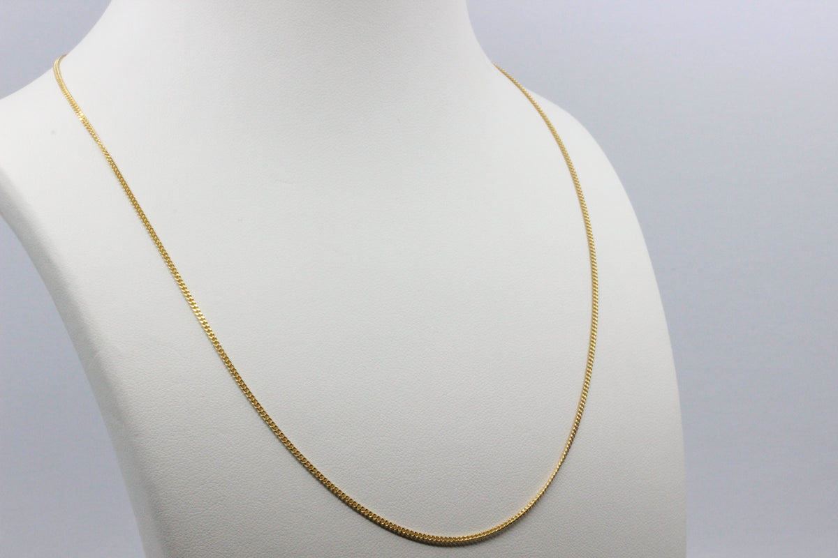 14K Gold Fine Chain Necklace- 45 cm