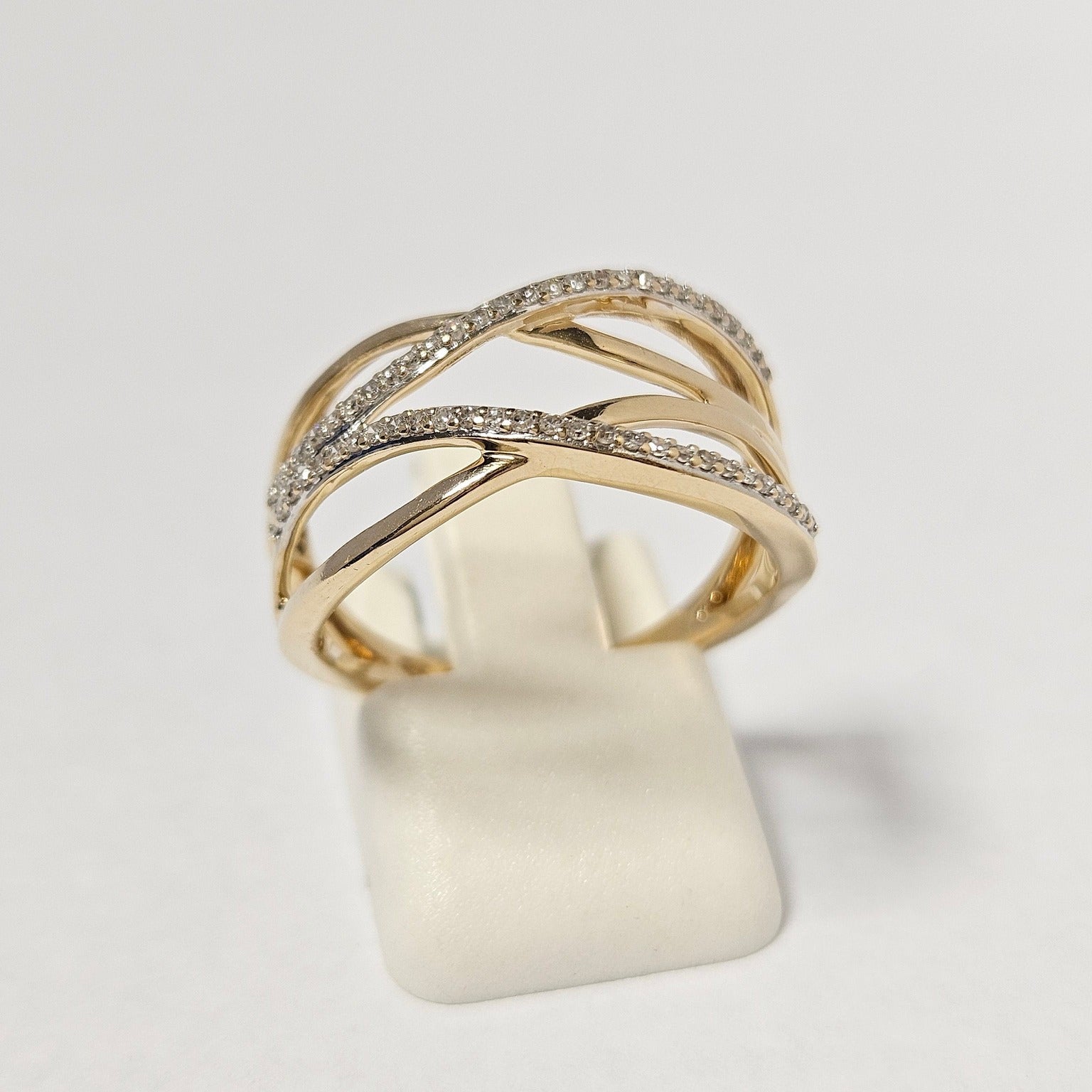 14K Gold Ring with Diamonds