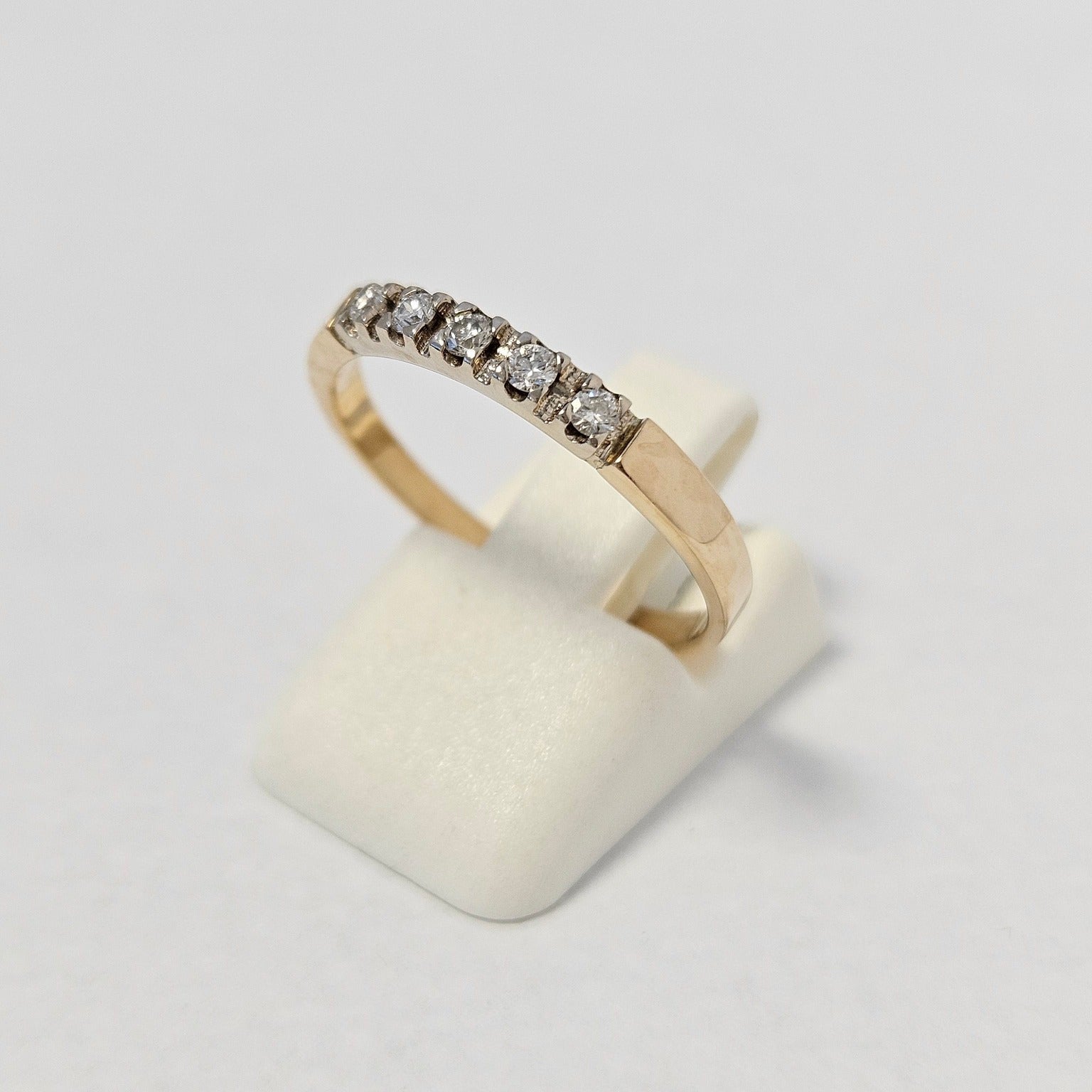 14K Gold Ring with Diamonds