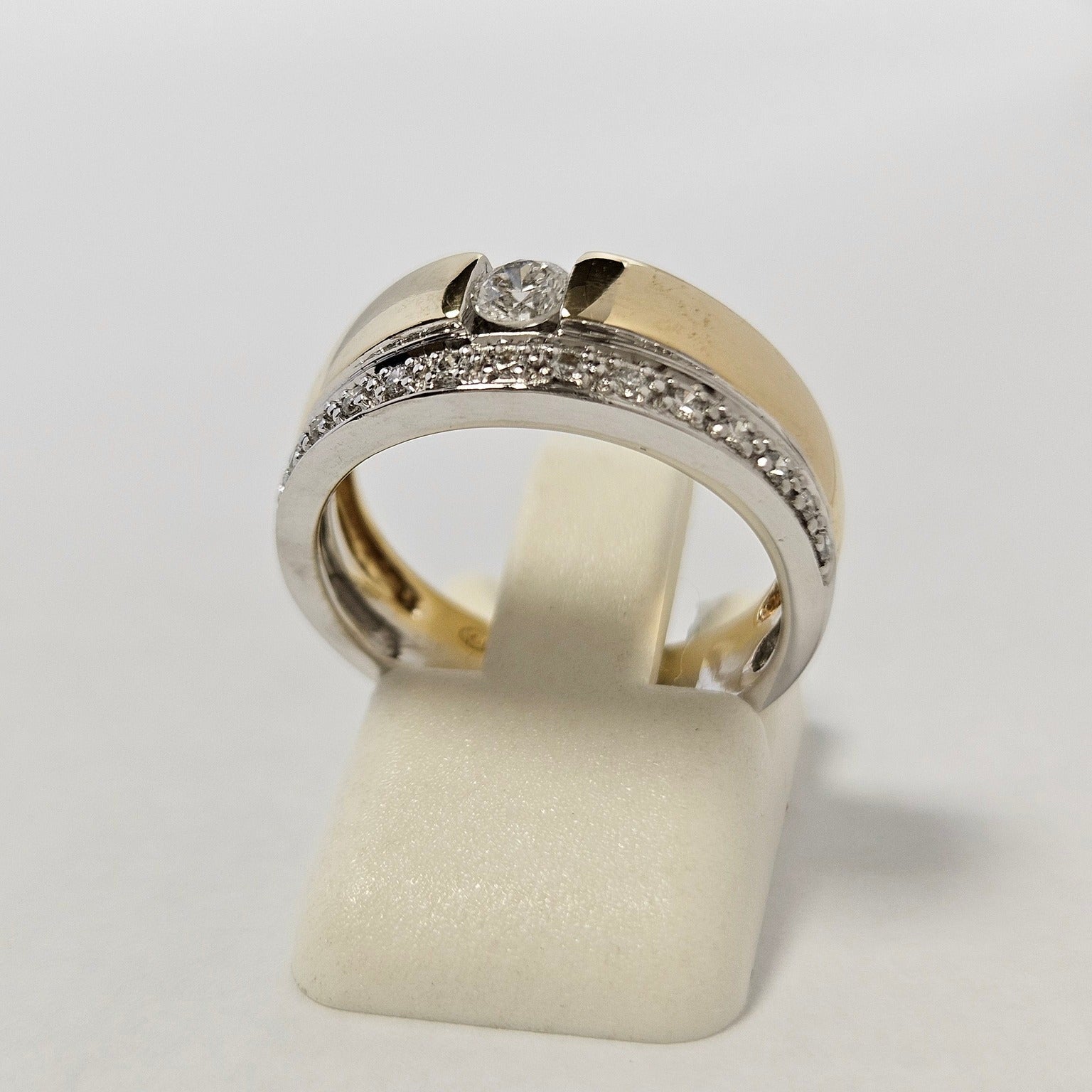 14K Gold Ring with Diamonds