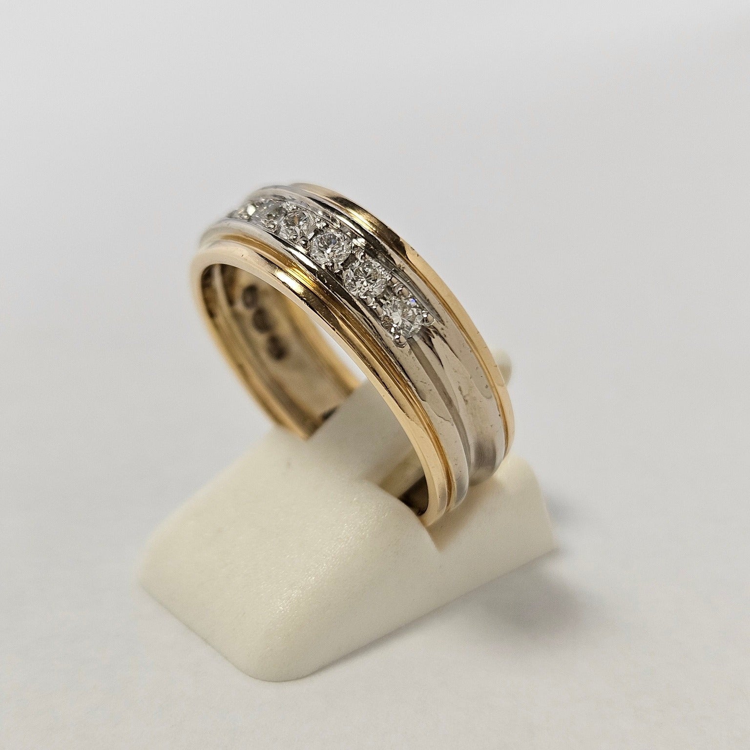 14K Gold Ring with Diamonds
