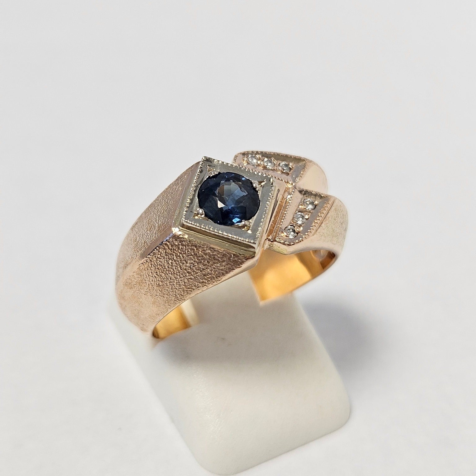 14K Gold Ring with Diamonds