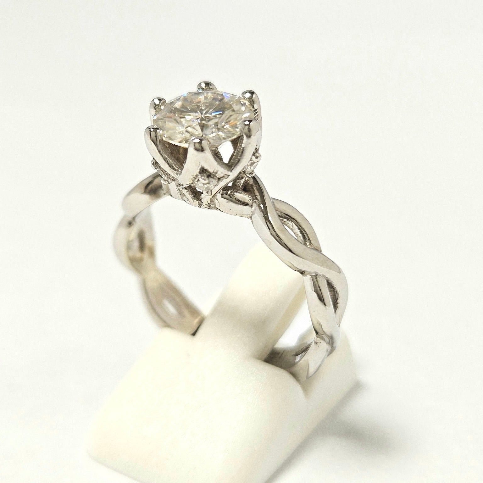 14K Gold Ring with Moissanite