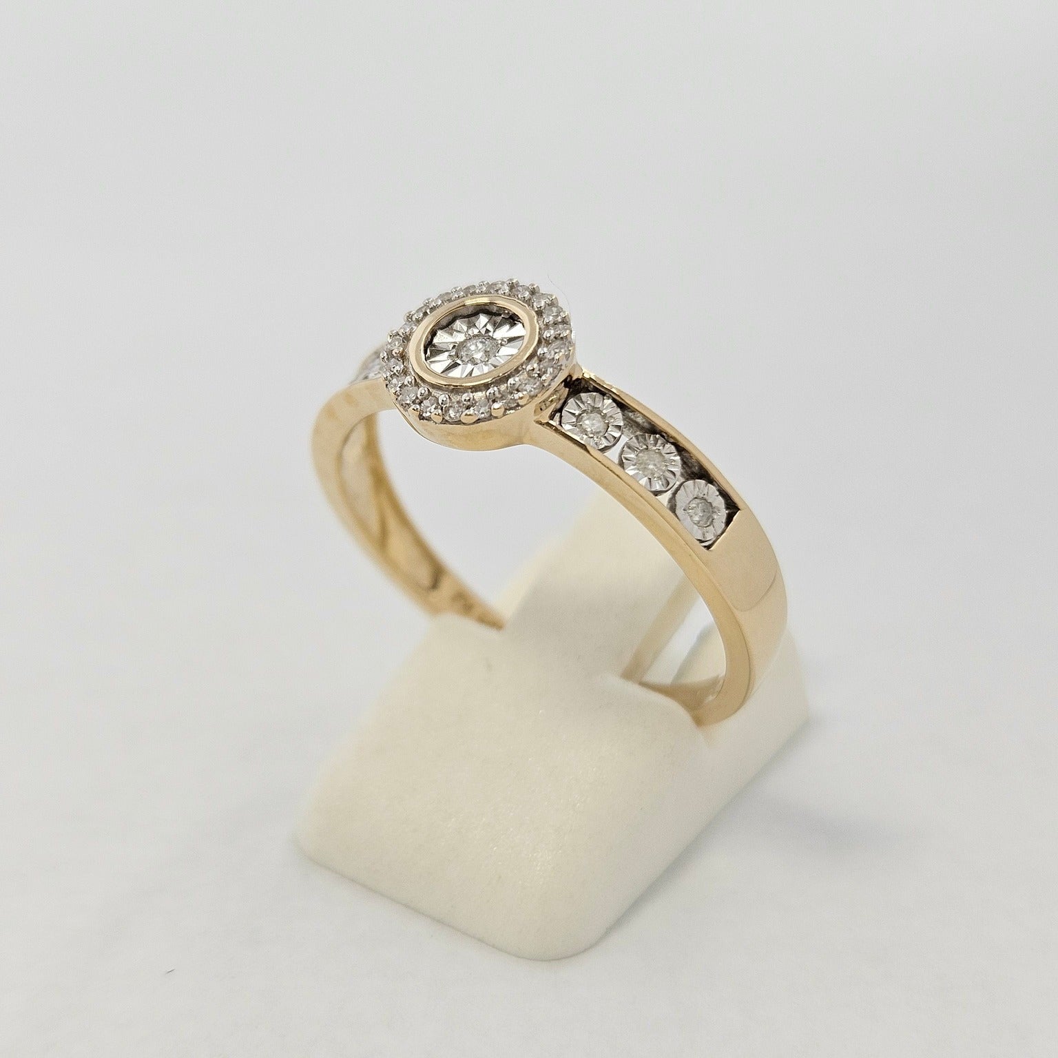 14K Gold Ring with Diamonds
