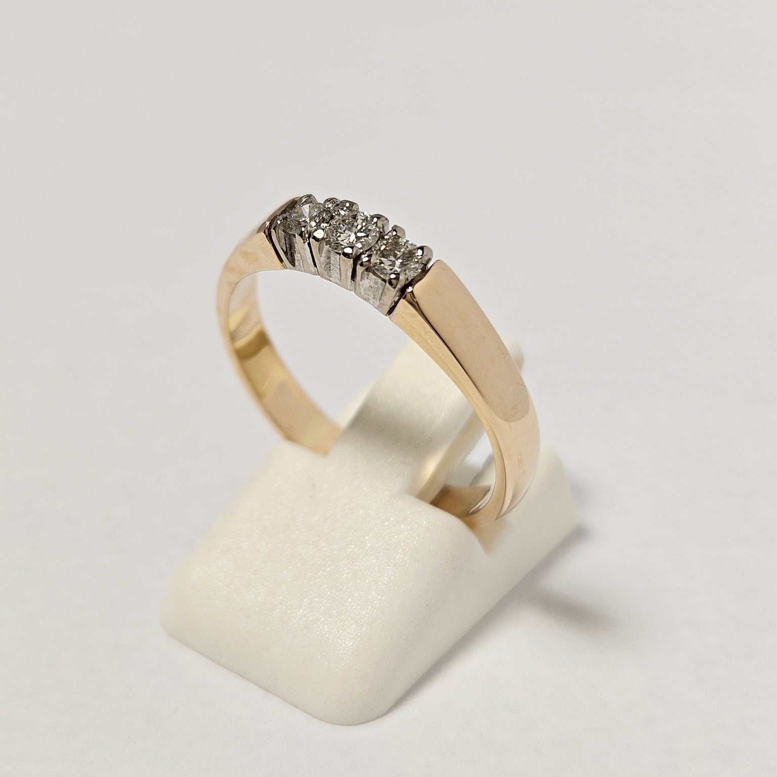 14K Gold Ring with Diamonds