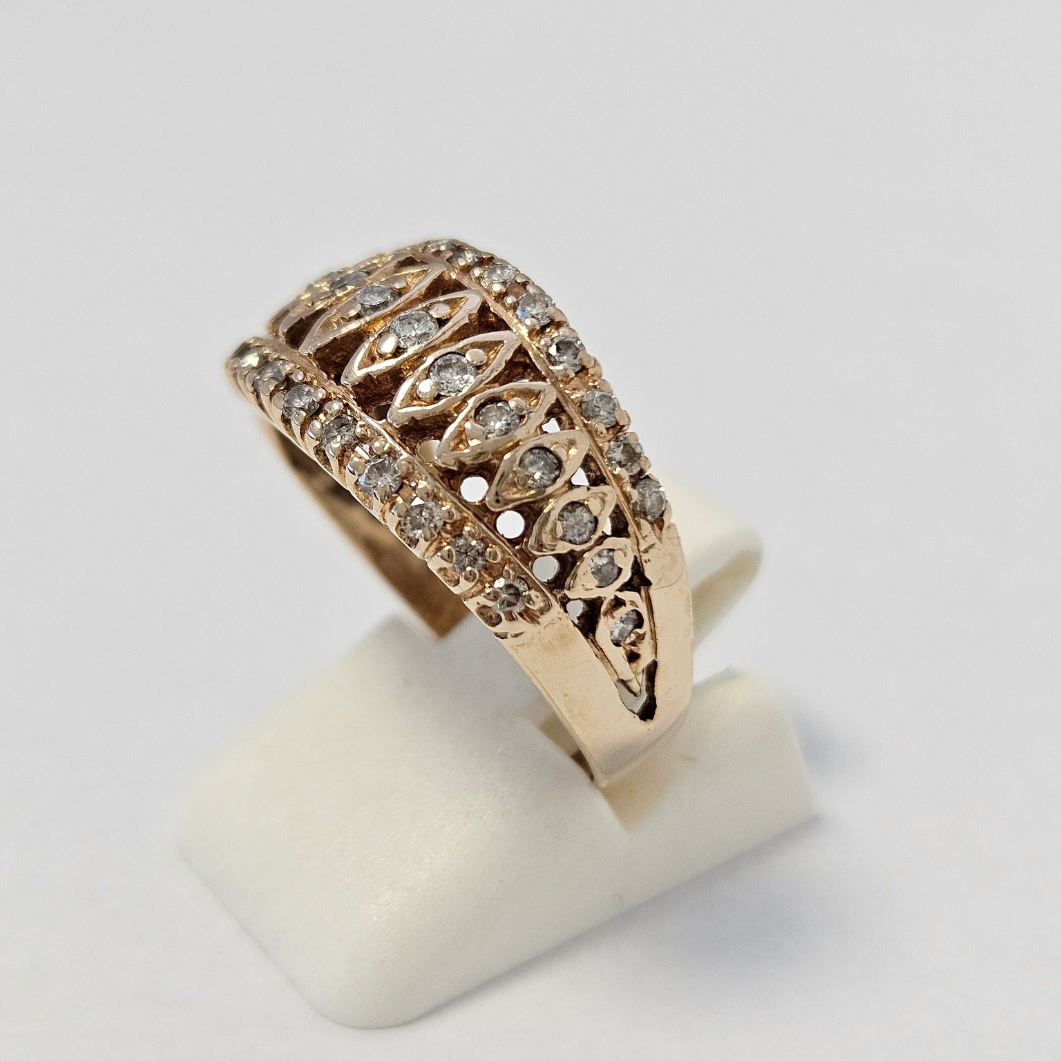 14K Gold Ring with Diamonds