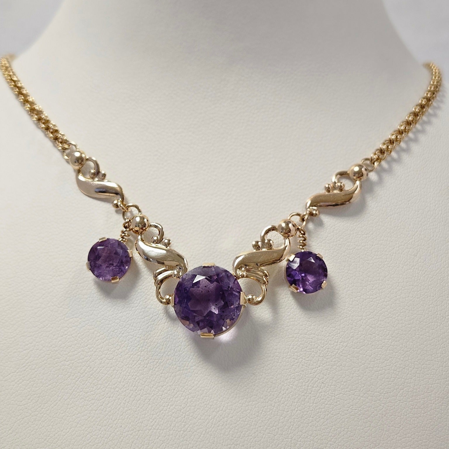 14K Necklace with Amethyst
