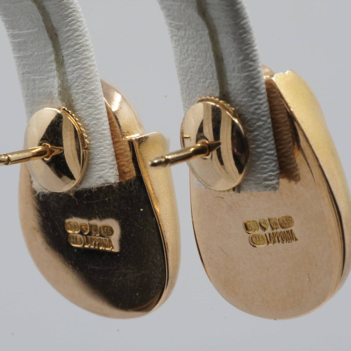 Vintage Lapponia 14K Gold Earrings by Björn Weckström- 1989