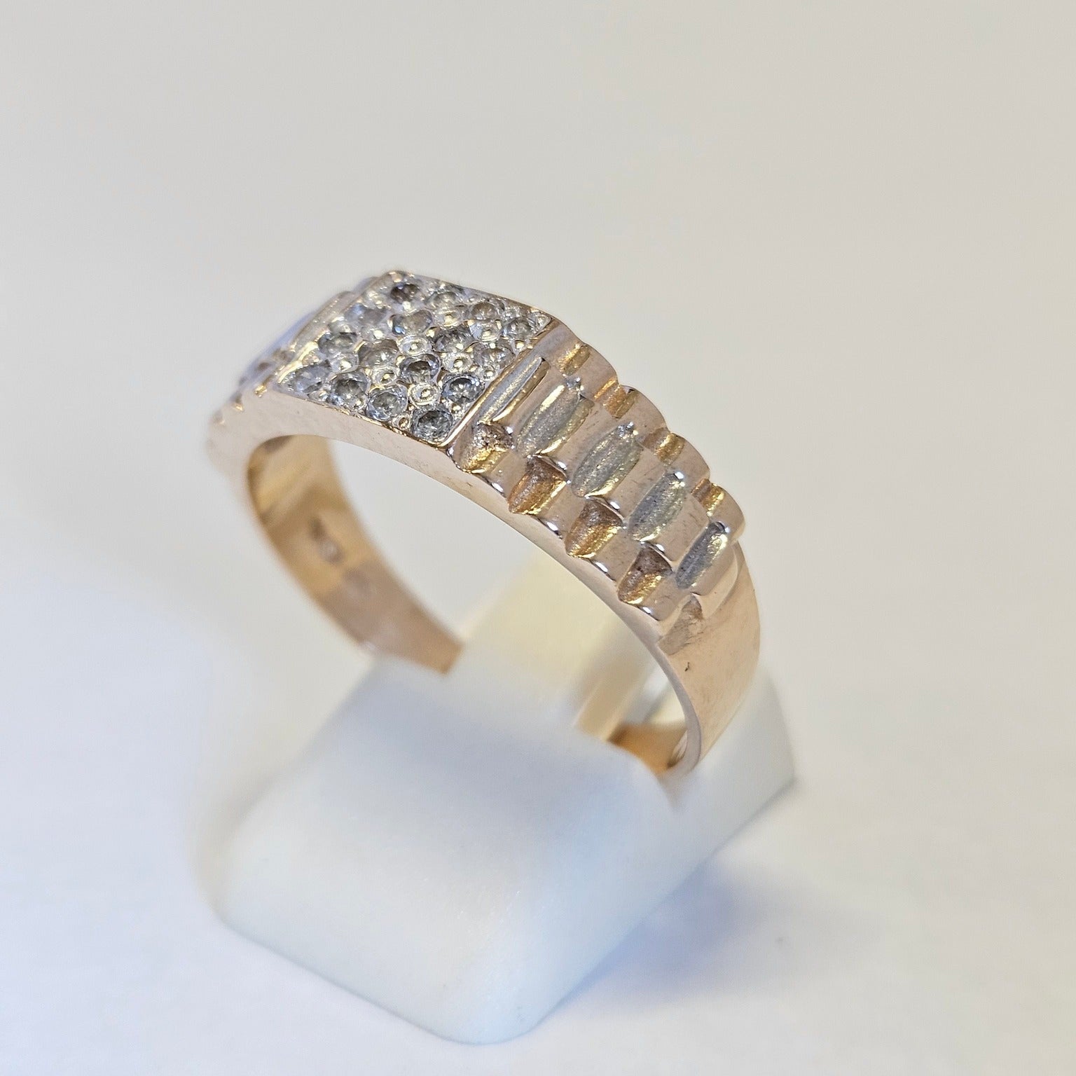 14K Gold Ring with Diamonds
