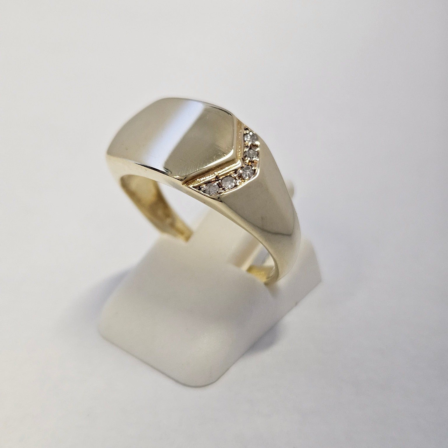 14K Gold Ring with Diamonds