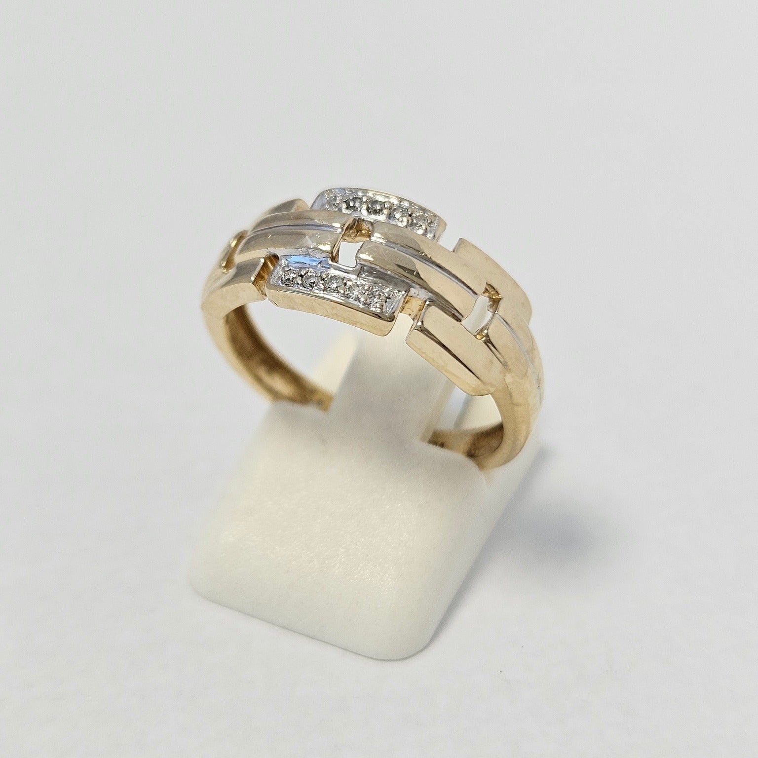 14K Gold Ring with Diamonds