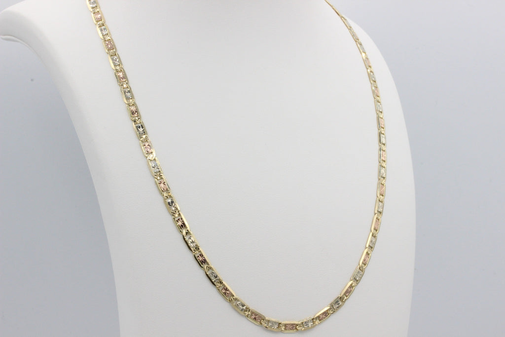 14K Three tone Necklace