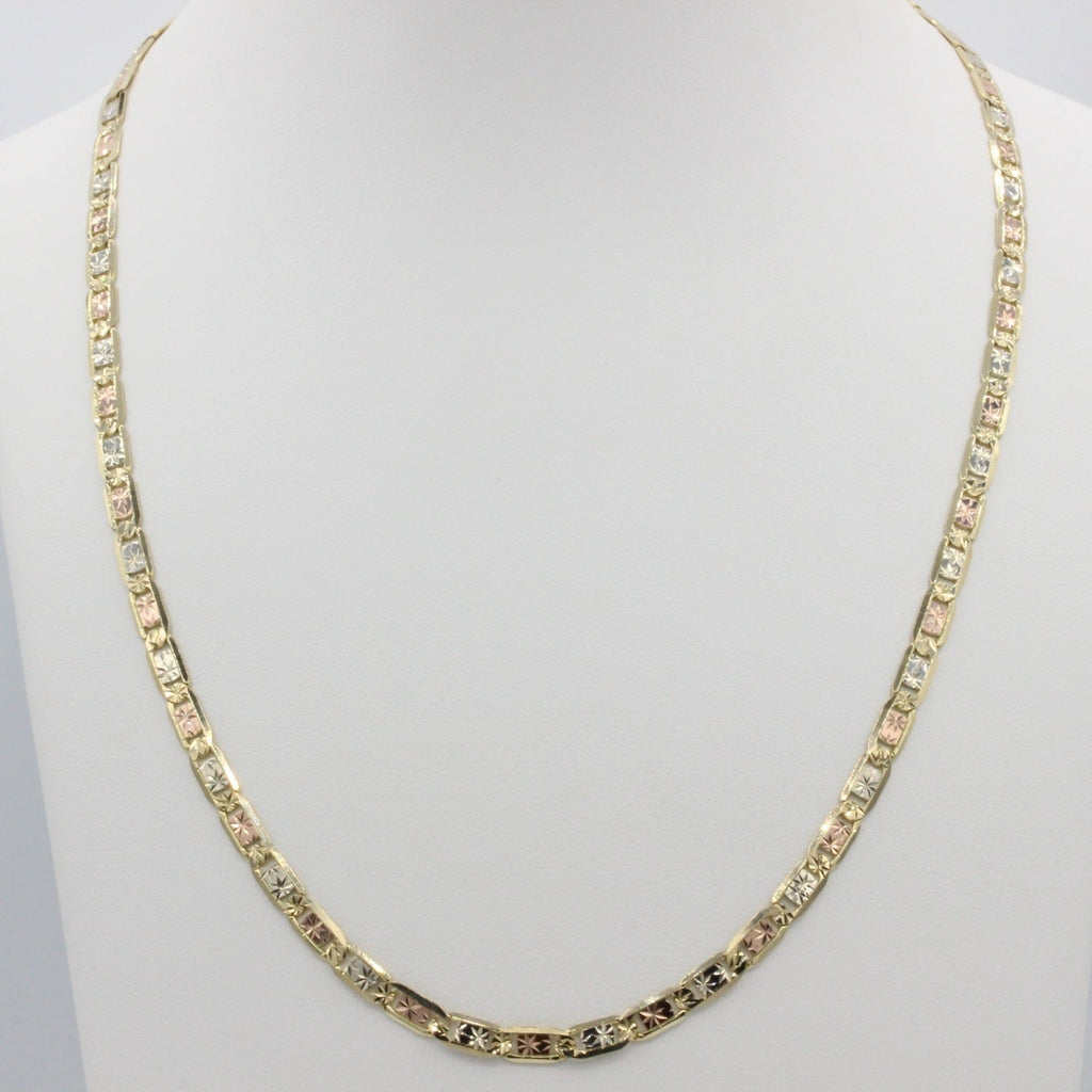 14K Three tone Necklace