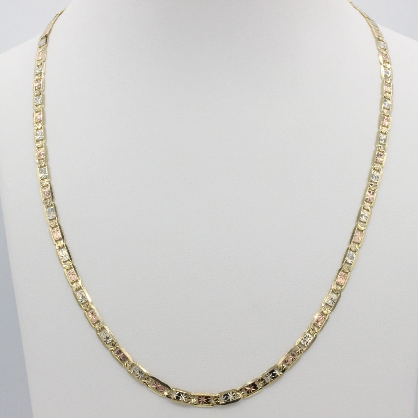 14K Three tone Necklace
