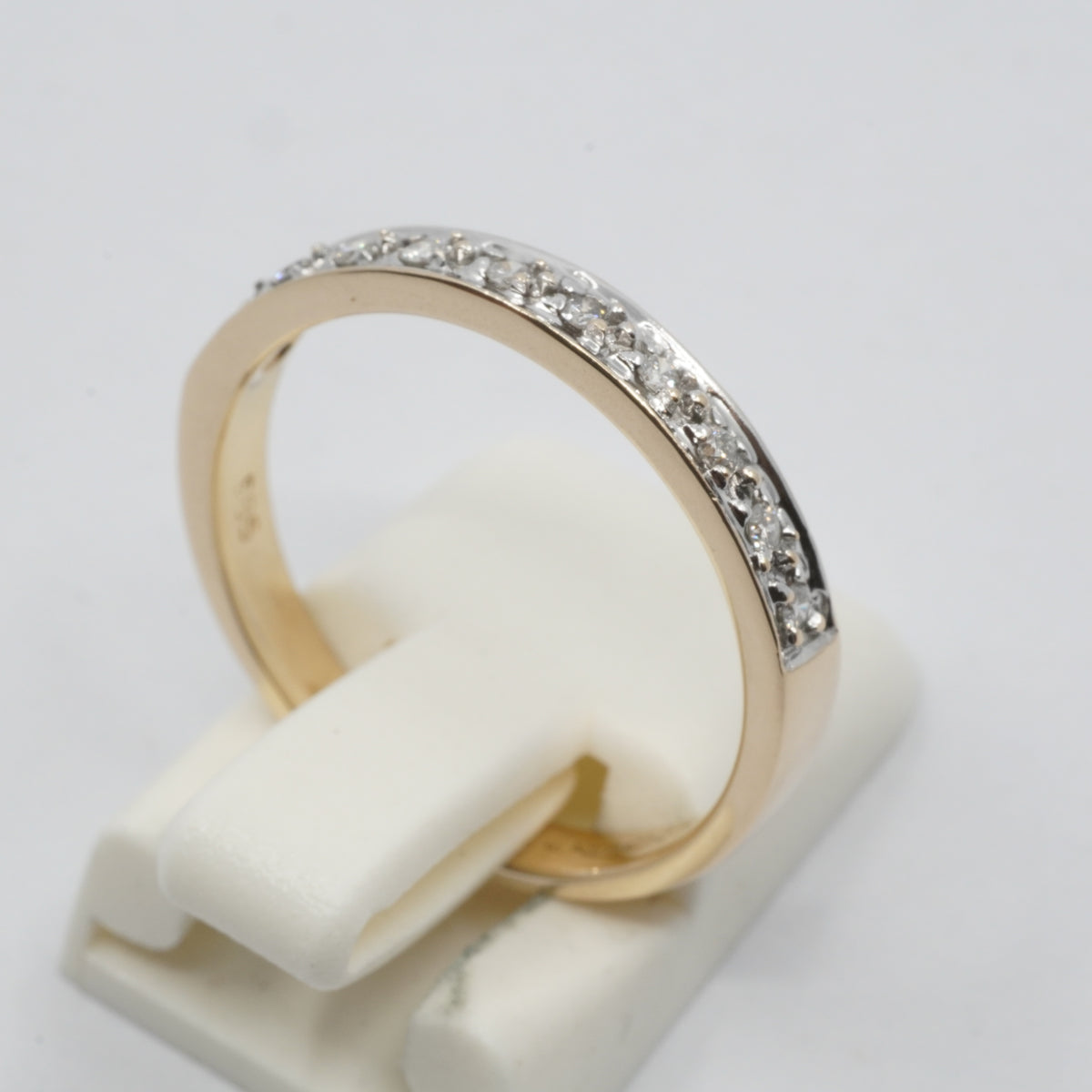 14K Gold 10- Diamond Double Row Ring