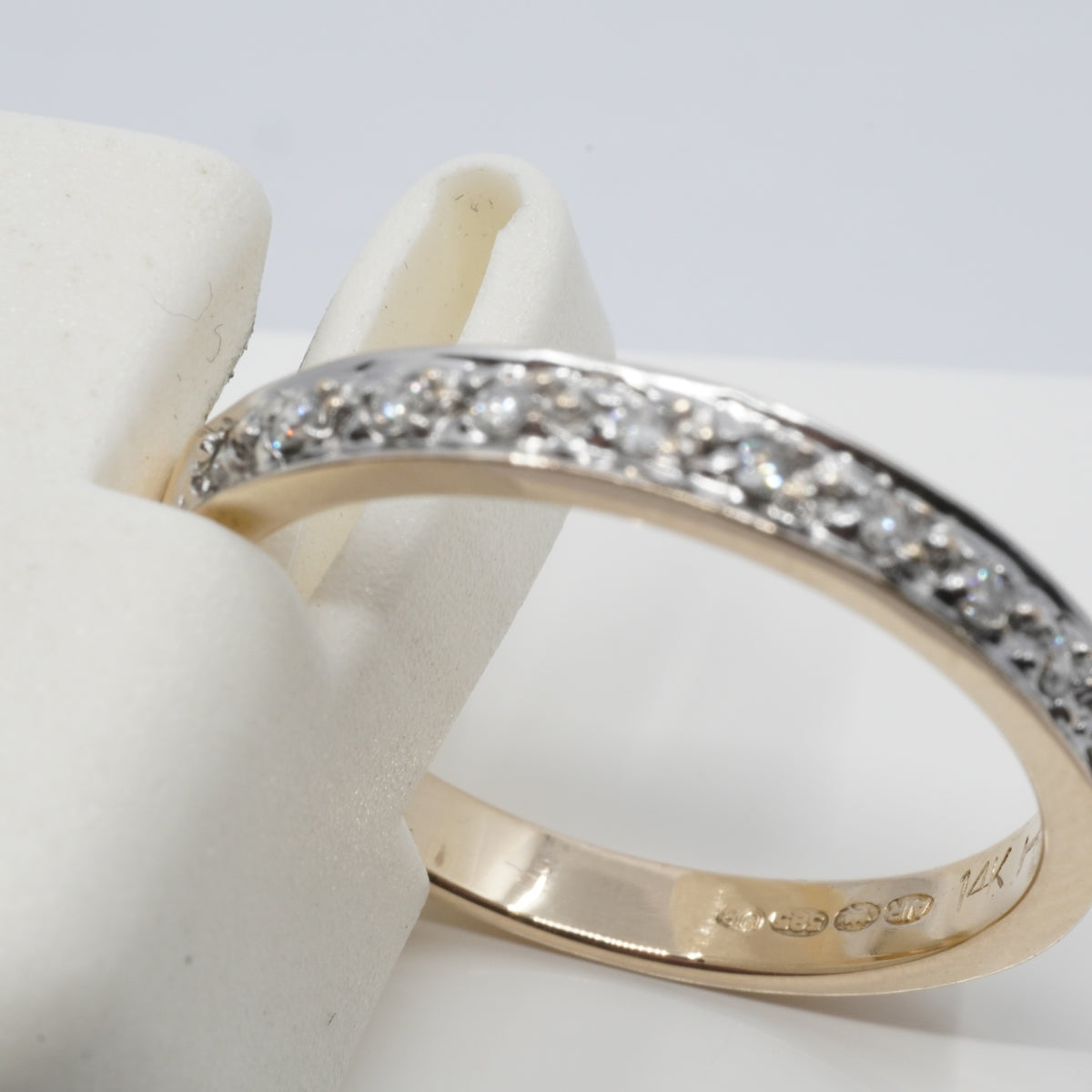 14K Gold 10- Diamond Double Row Ring
