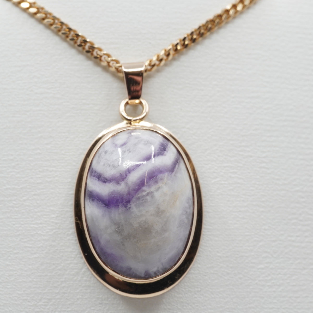 Vintage 14K Gold Tiffany Stone Pendant