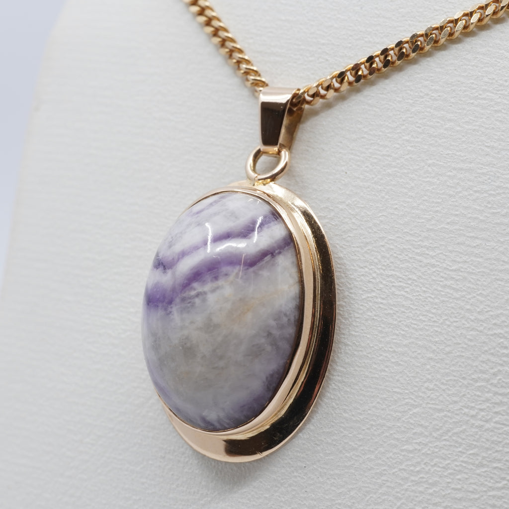 Vintage 14K Gold Tiffany Stone Pendant
