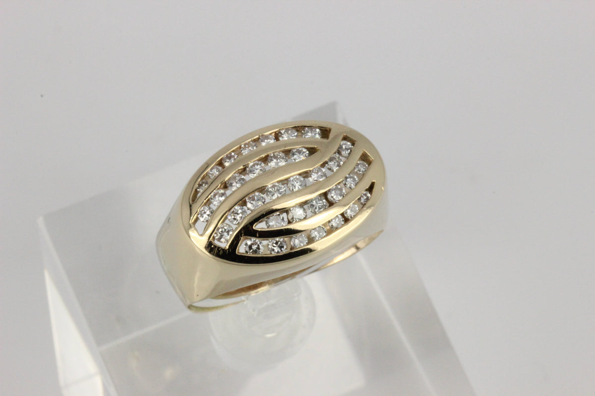 14K Gold 34-Diamond Statement Ring