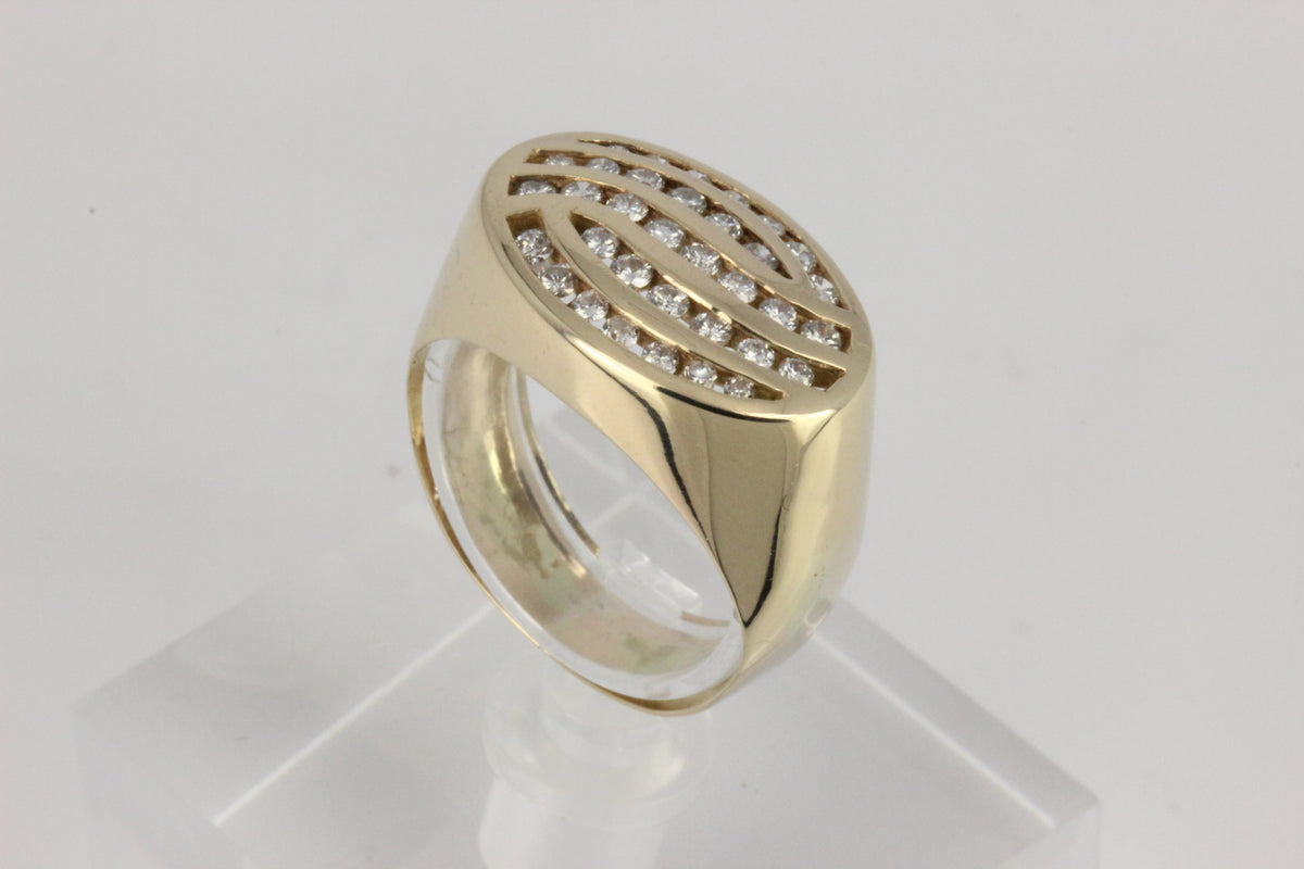 14K Gold 34-Diamond Statement Ring