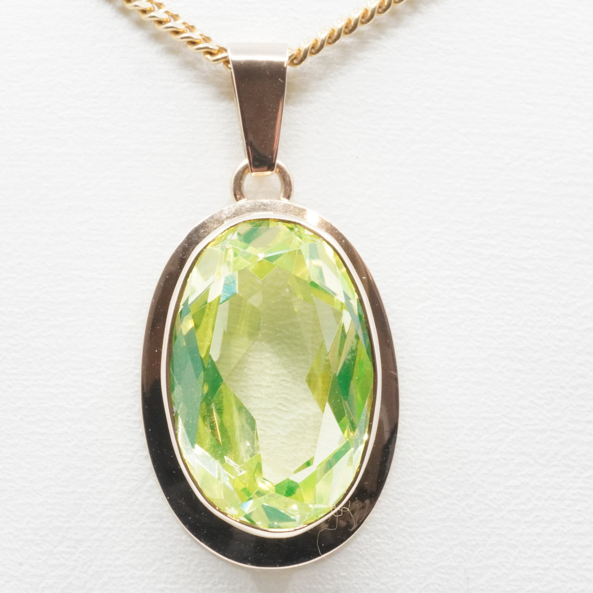 Vintage 1961 14K Gold Peridot Pendant