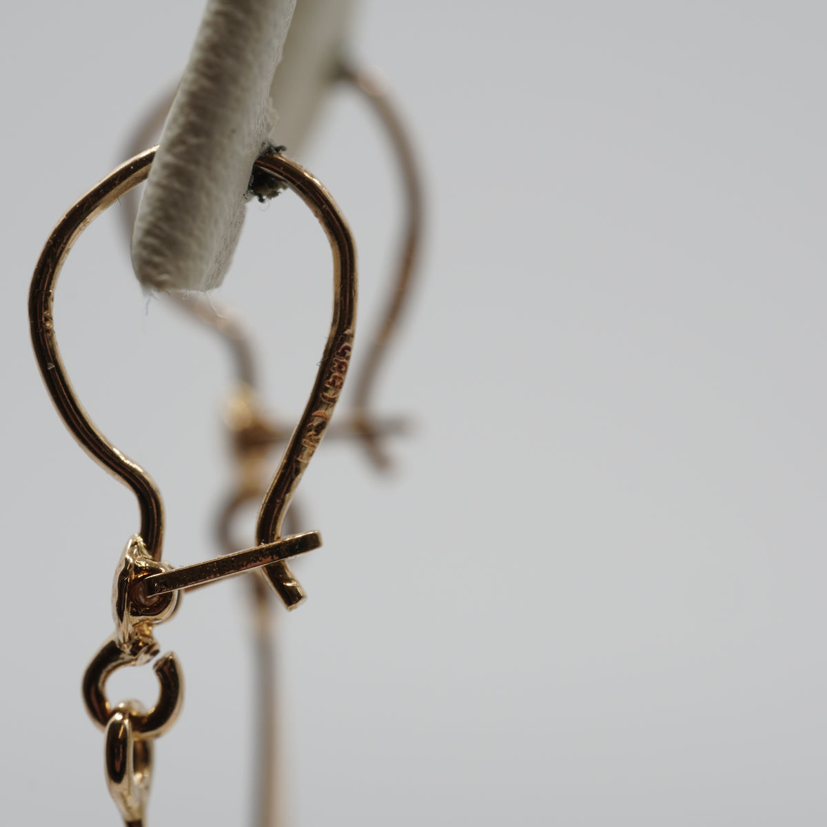 14K Gold Sculptural Floral Drop Earrings