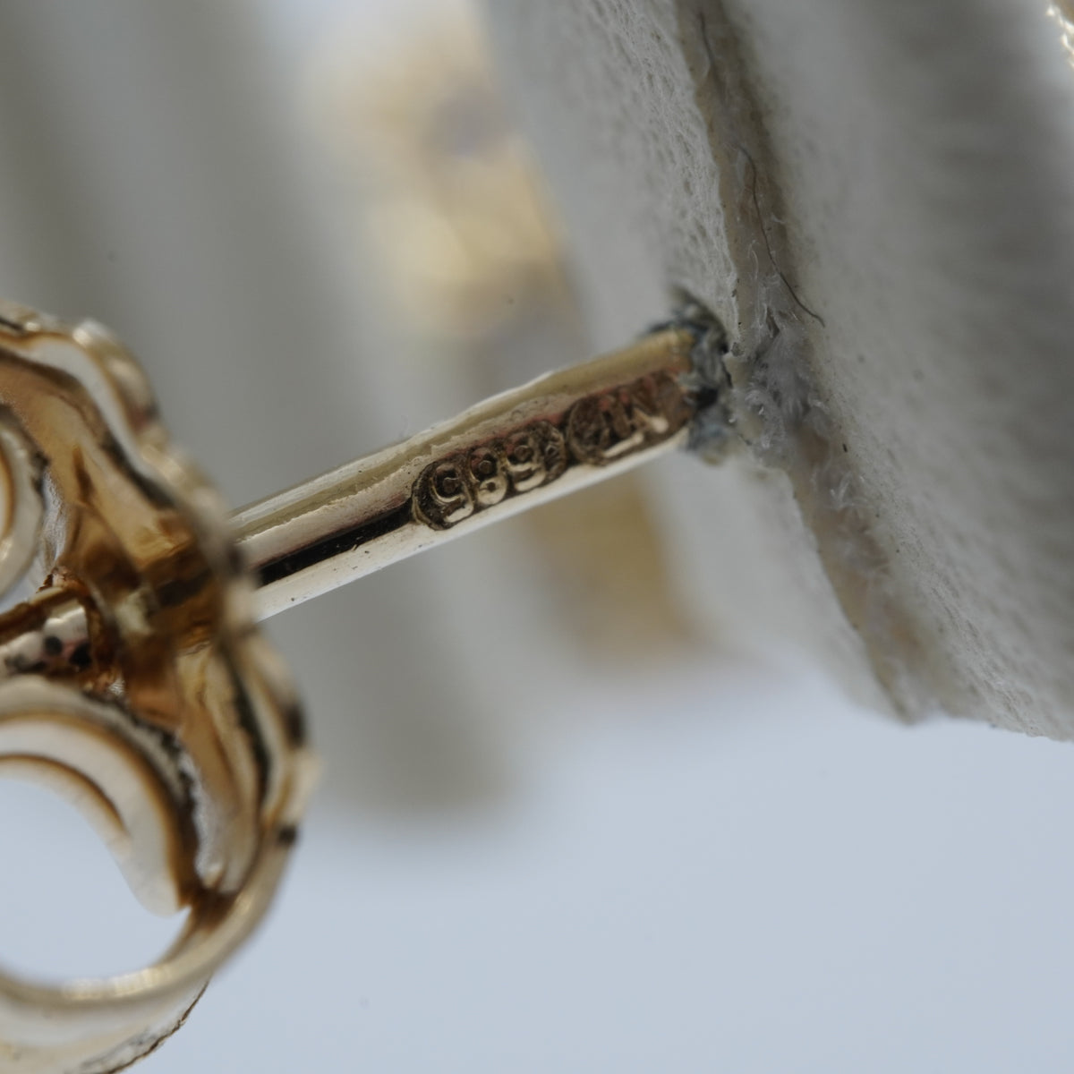 14K Gold Textured Dome Stud Earrings