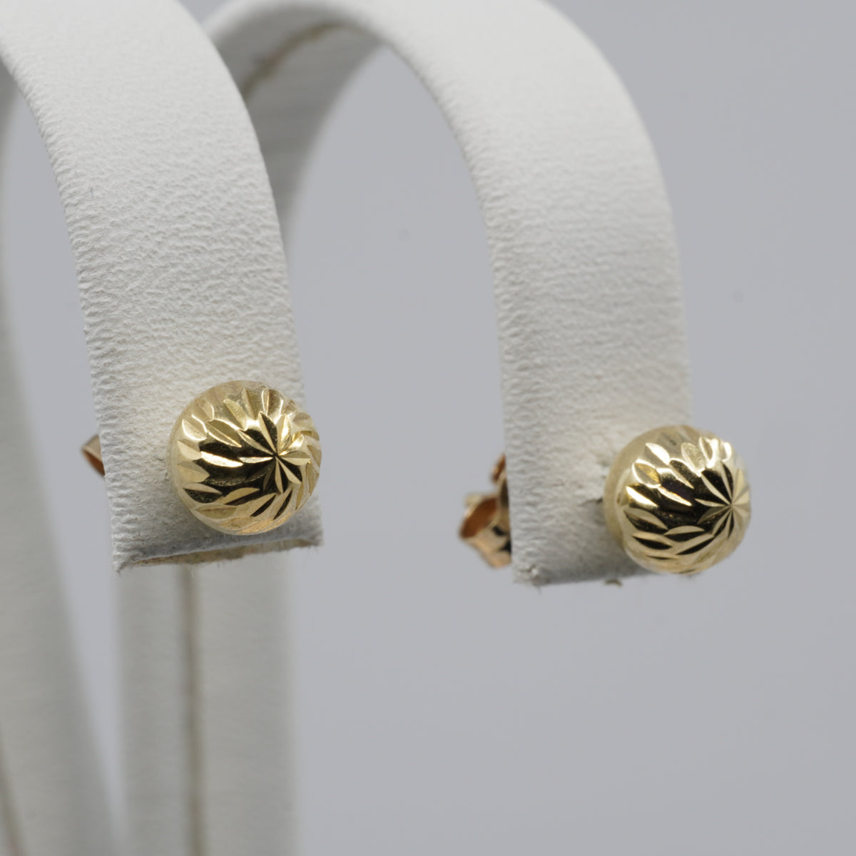 14K Gold Sunburst Stud Earrings