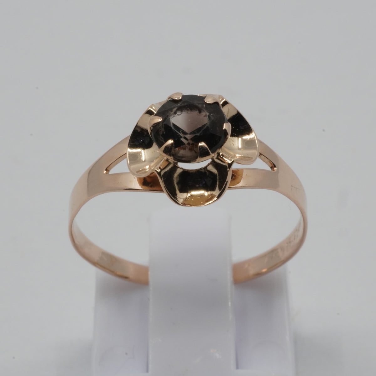 Vintage 1976 14K Gold Smoky Quartz Ring