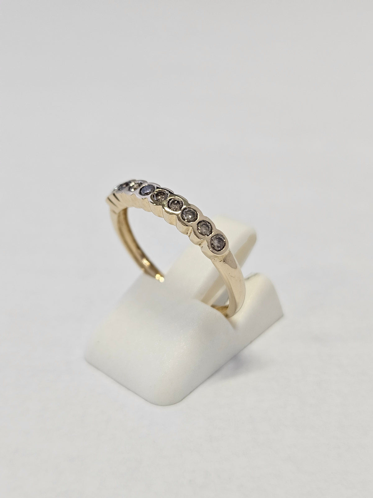 Vintage 14K Gold 10 Diamond Ring