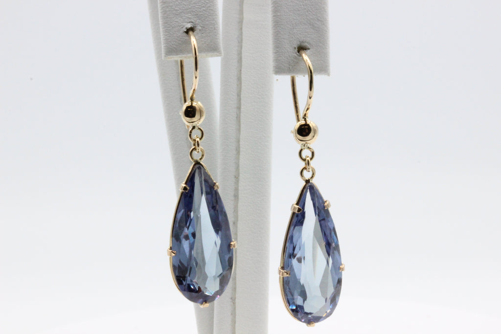 14K Gold Drop Earrings