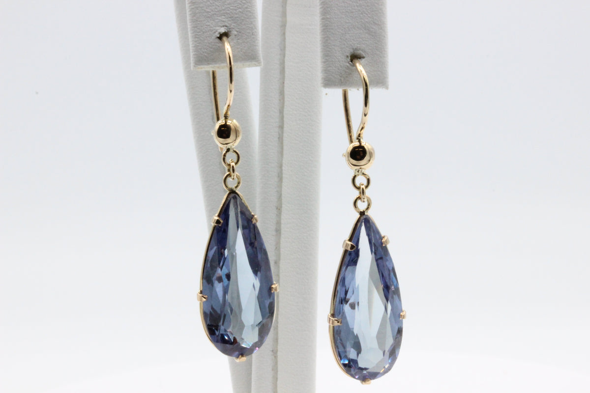 14K Gold Drop Earrings